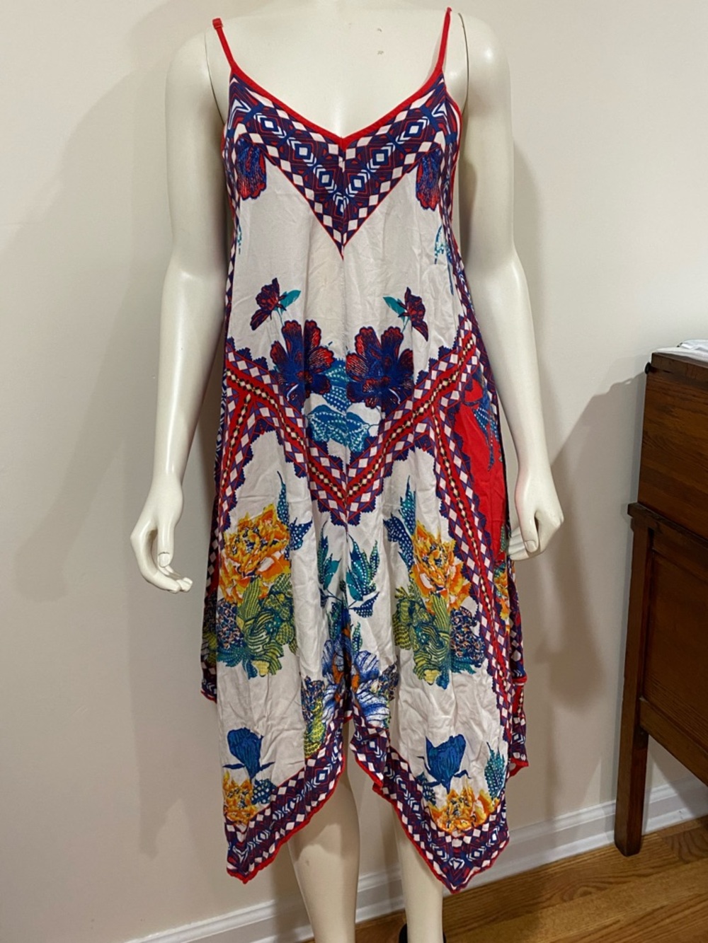 Jealous Tomato Boho Floral  Spaghetti Strap Flowy Sundress